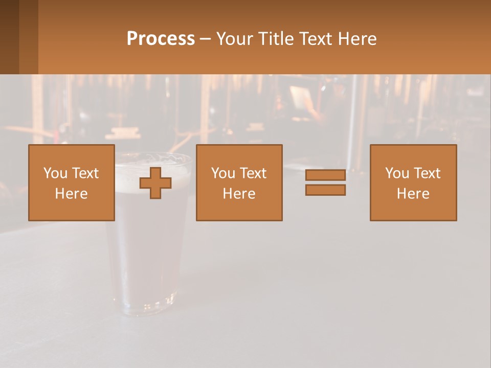 A Glass Of Beer Sitting On A Bar PowerPoint Template