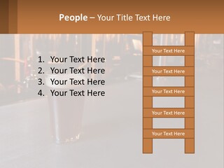 A Glass Of Beer Sitting On A Bar PowerPoint Template