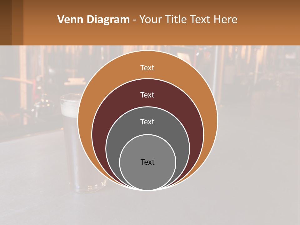 A Glass Of Beer Sitting On A Bar PowerPoint Template