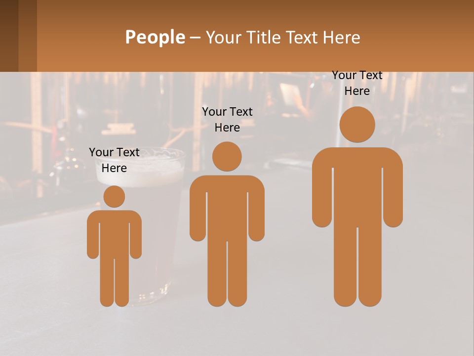 A Glass Of Beer Sitting On A Bar PowerPoint Template