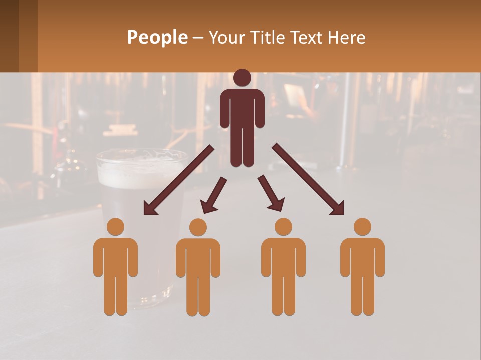 A Glass Of Beer Sitting On A Bar PowerPoint Template