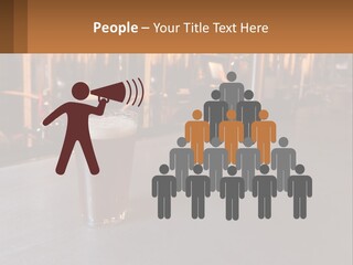 A Glass Of Beer Sitting On A Bar PowerPoint Template
