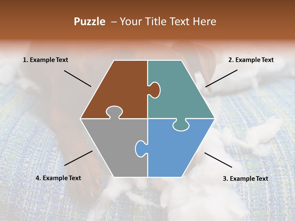 A Brown Dog Laying On Top Of A Pile Of Cotton PowerPoint Template