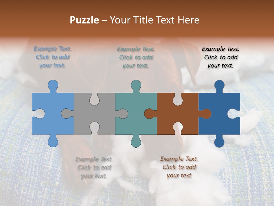 A Brown Dog Laying On Top Of A Pile Of Cotton PowerPoint Template