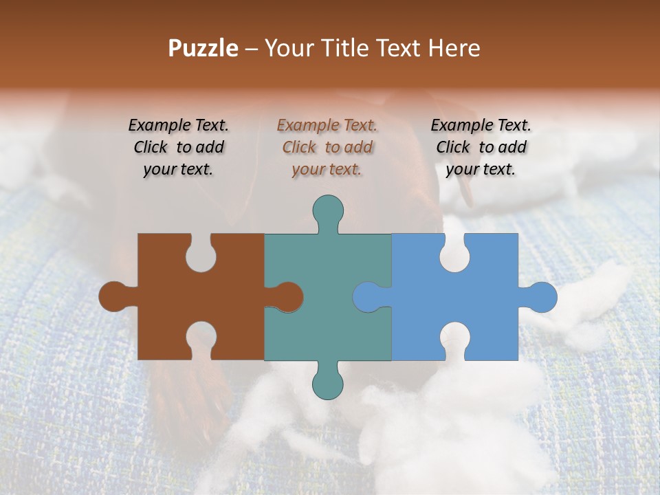 A Brown Dog Laying On Top Of A Pile Of Cotton PowerPoint Template