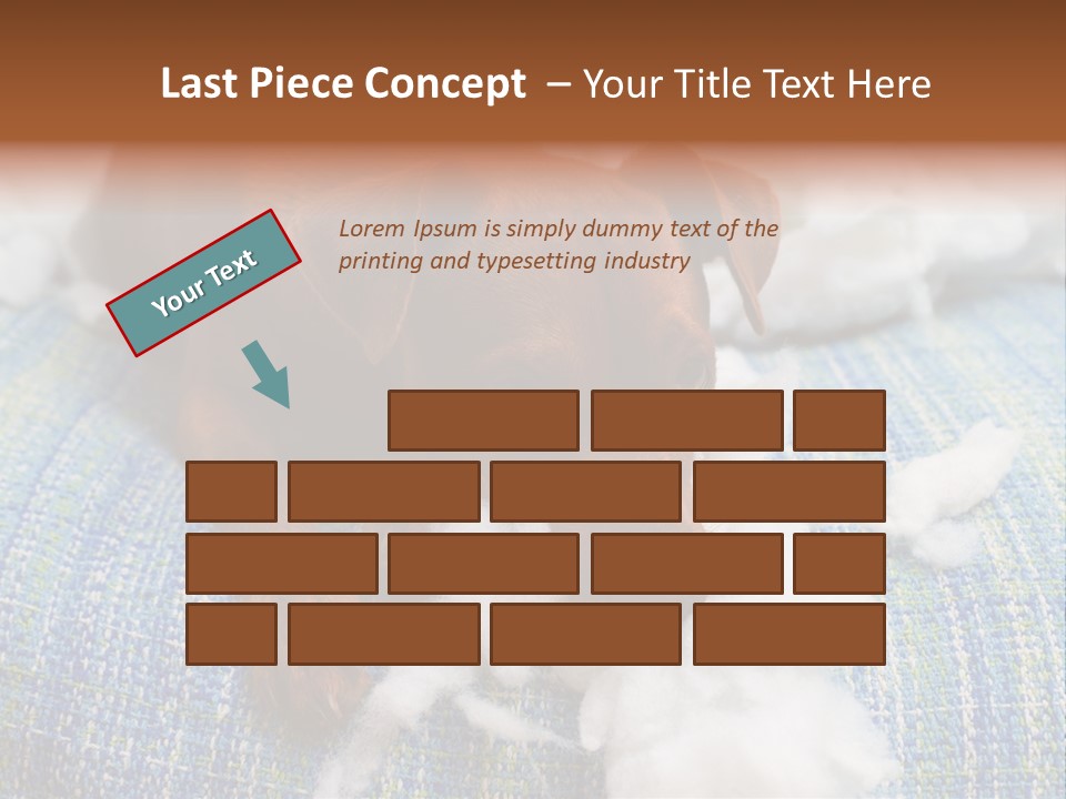 A Brown Dog Laying On Top Of A Pile Of Cotton PowerPoint Template