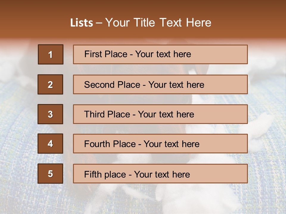 A Brown Dog Laying On Top Of A Pile Of Cotton PowerPoint Template