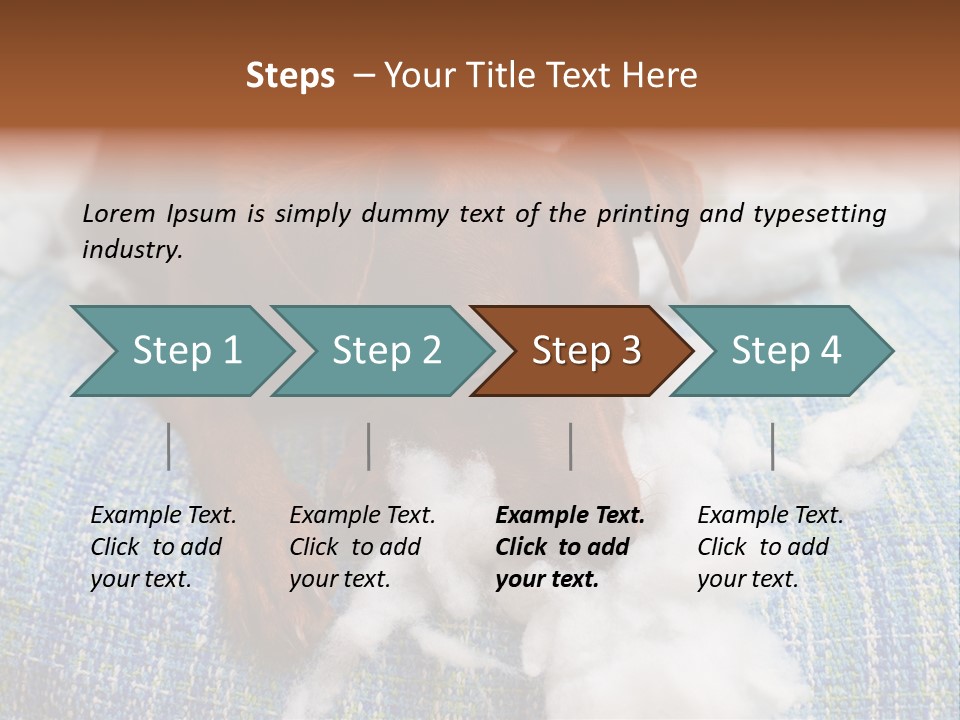 A Brown Dog Laying On Top Of A Pile Of Cotton PowerPoint Template