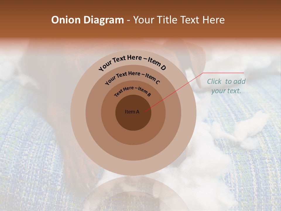 A Brown Dog Laying On Top Of A Pile Of Cotton PowerPoint Template