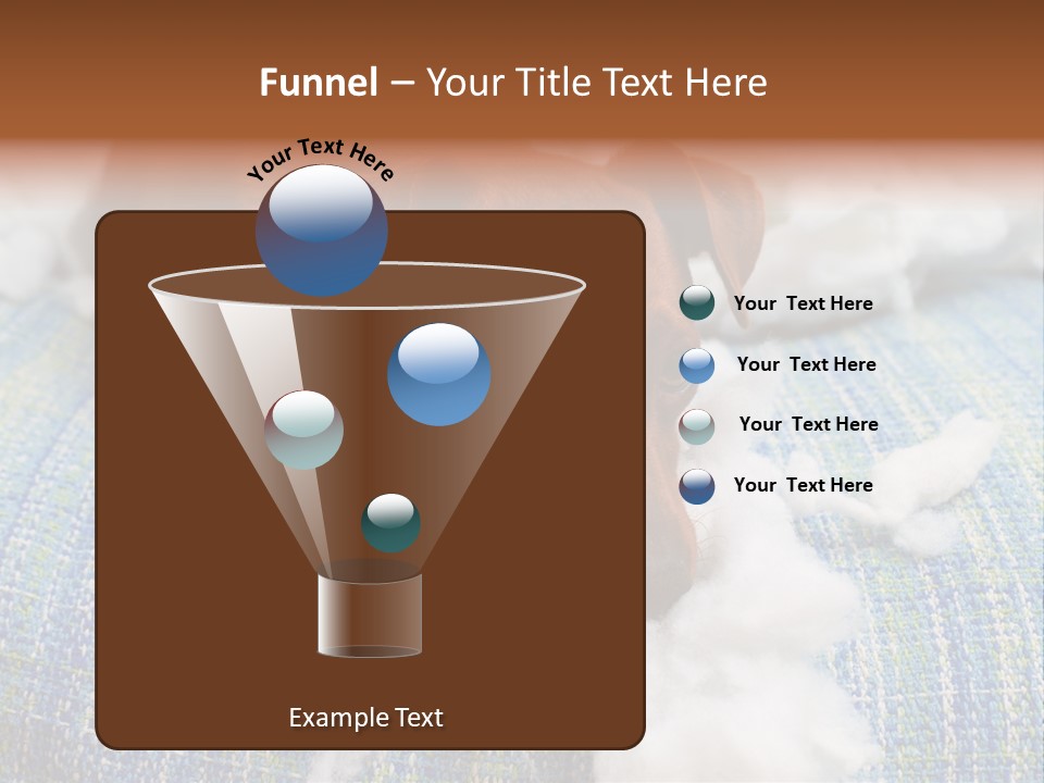 A Brown Dog Laying On Top Of A Pile Of Cotton PowerPoint Template