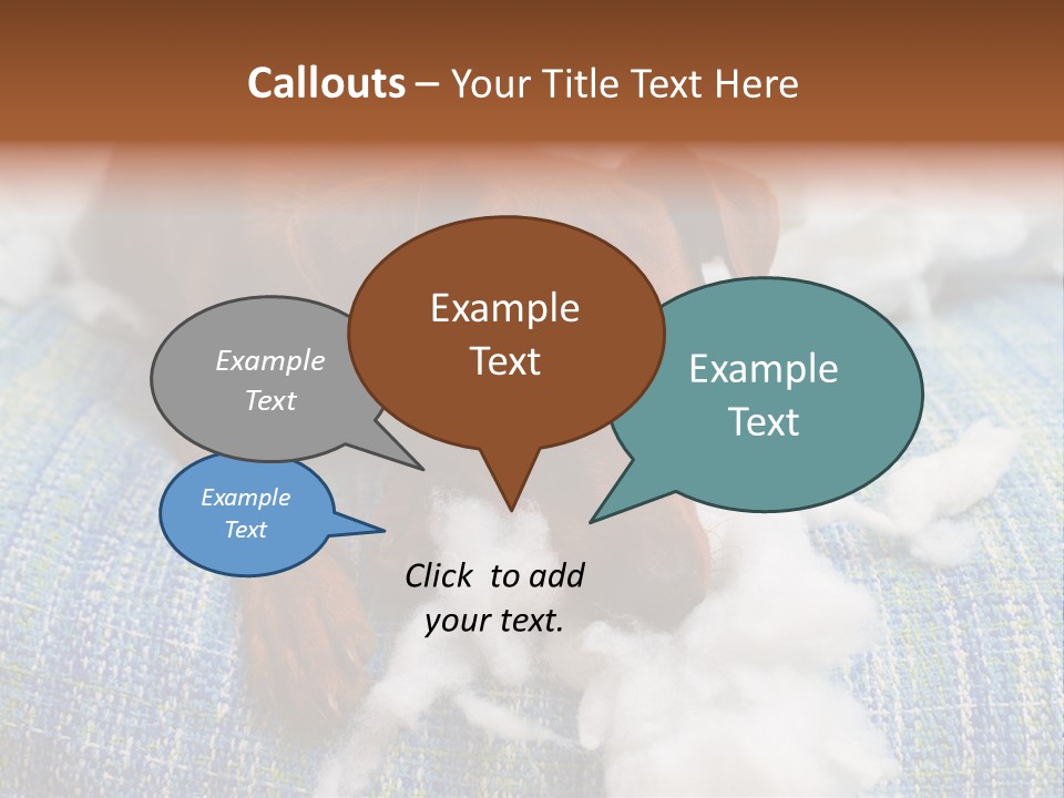 A Brown Dog Laying On Top Of A Pile Of Cotton PowerPoint Template