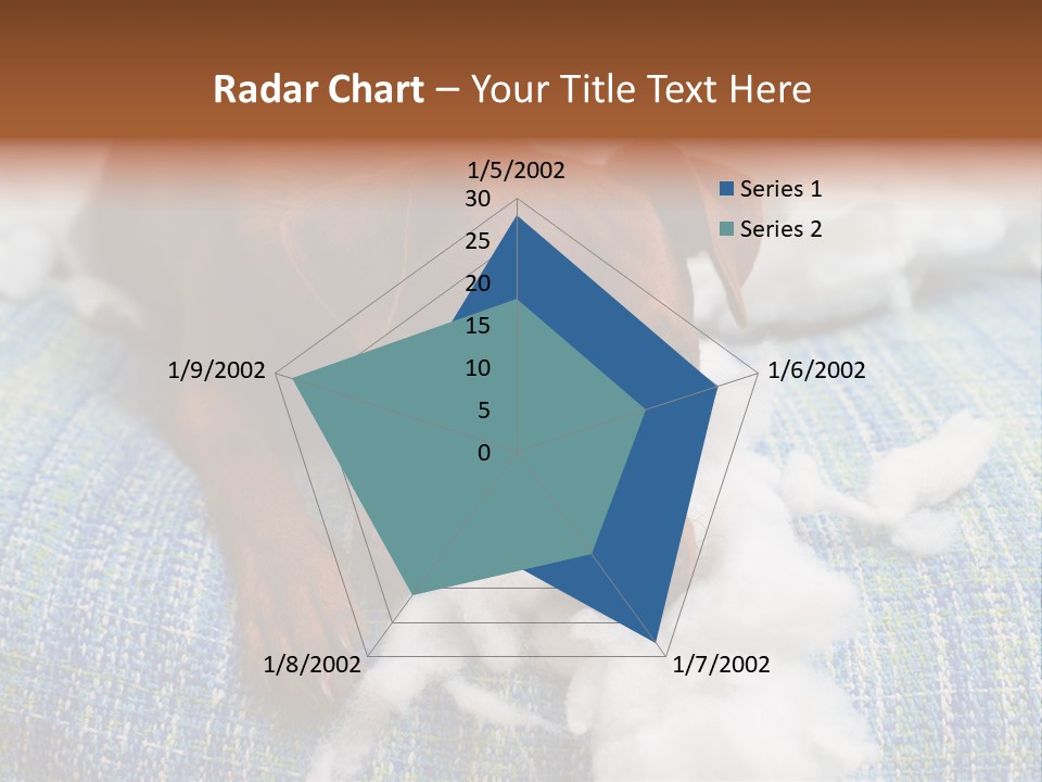 A Brown Dog Laying On Top Of A Pile Of Cotton PowerPoint Template