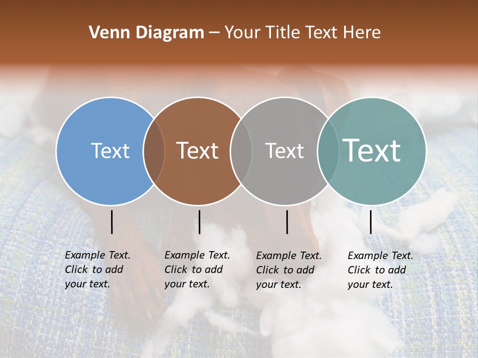 A Brown Dog Laying On Top Of A Pile Of Cotton PowerPoint Template