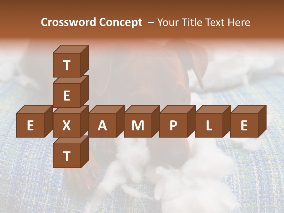 A Brown Dog Laying On Top Of A Pile Of Cotton PowerPoint Template