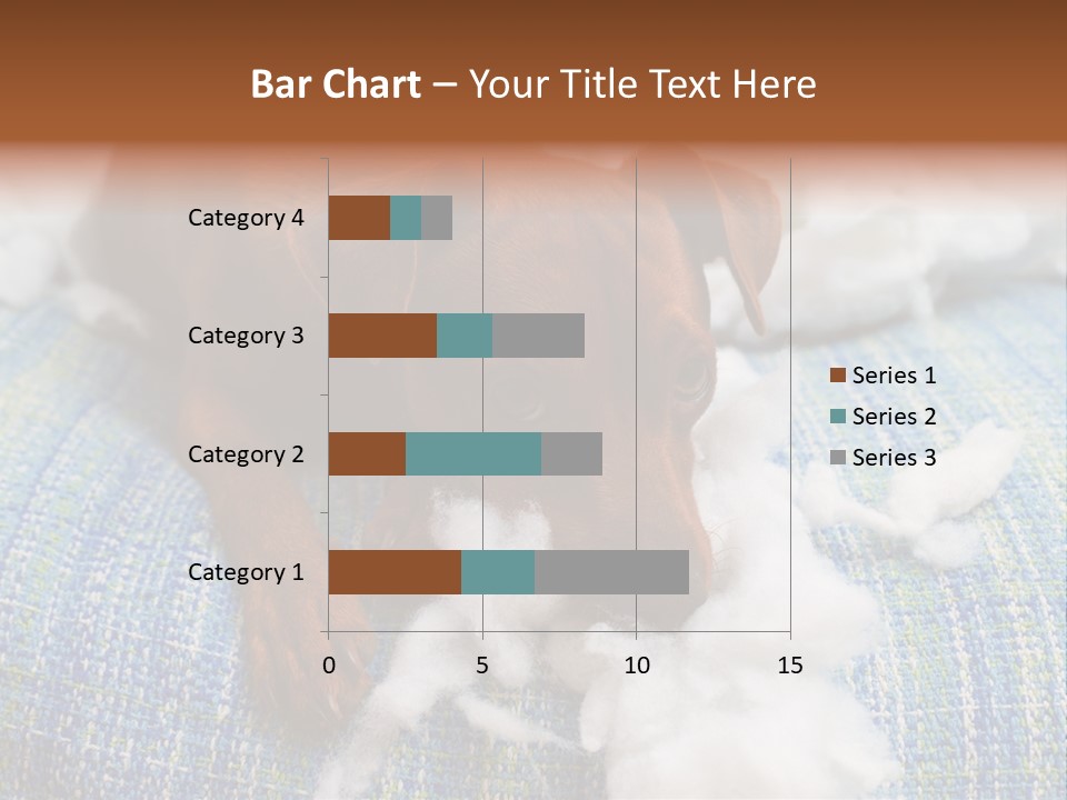 A Brown Dog Laying On Top Of A Pile Of Cotton PowerPoint Template