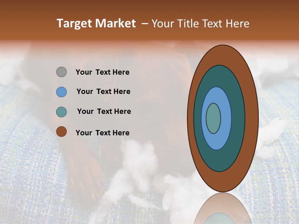 A Brown Dog Laying On Top Of A Pile Of Cotton PowerPoint Template