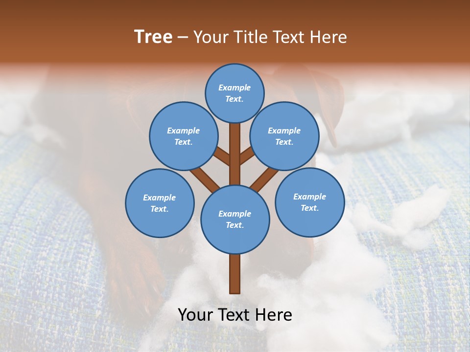 A Brown Dog Laying On Top Of A Pile Of Cotton PowerPoint Template