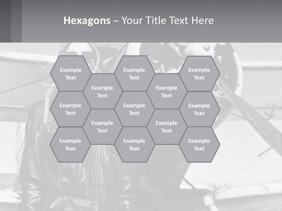 A Woman Standing In Front Of An Airplane PowerPoint Template