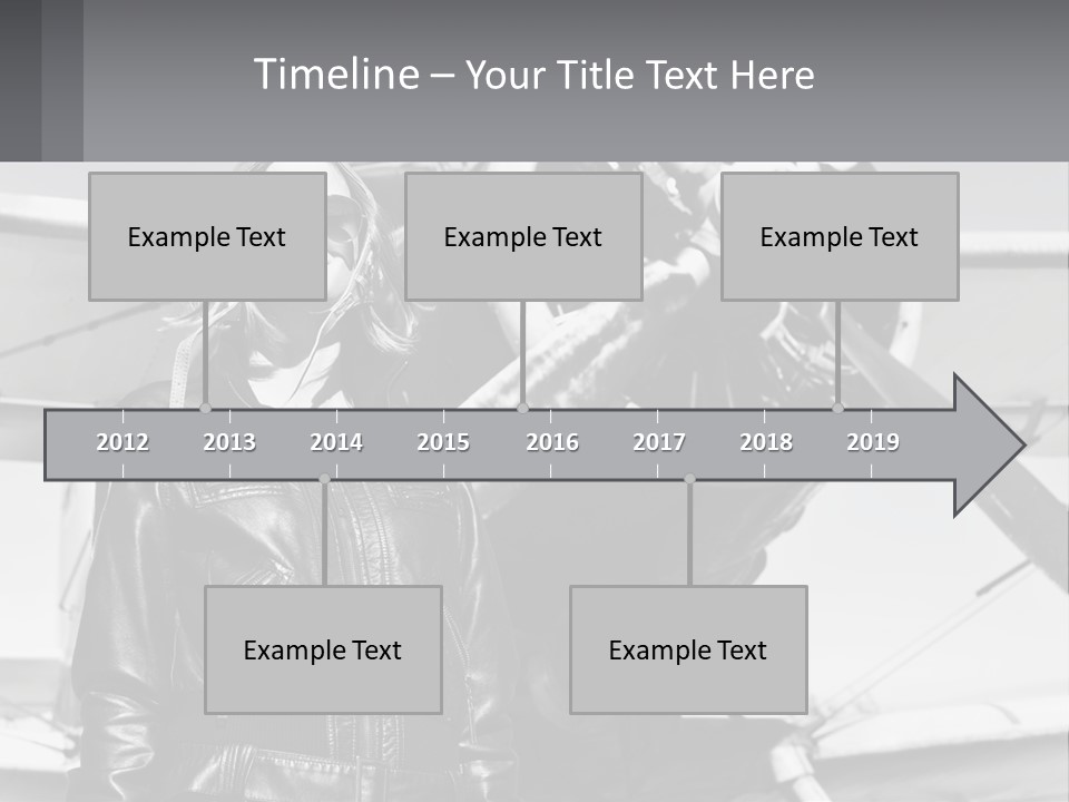 A Woman Standing In Front Of An Airplane PowerPoint Template