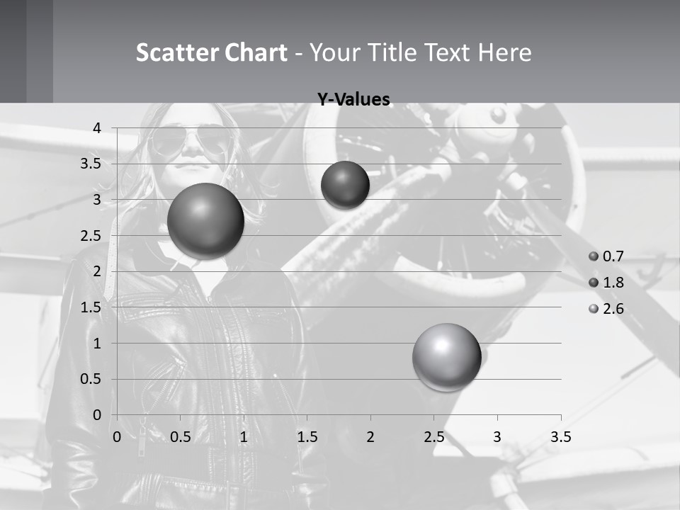 A Woman Standing In Front Of An Airplane PowerPoint Template