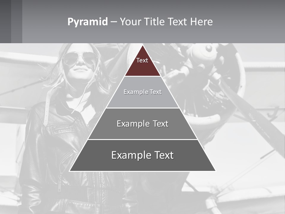 A Woman Standing In Front Of An Airplane PowerPoint Template