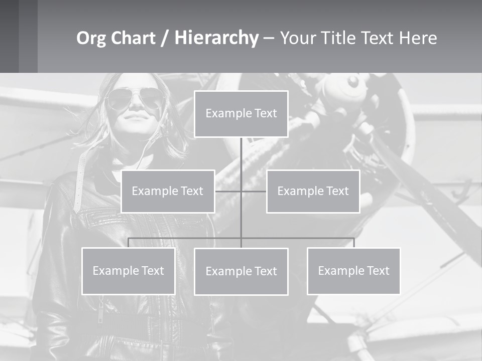 A Woman Standing In Front Of An Airplane PowerPoint Template