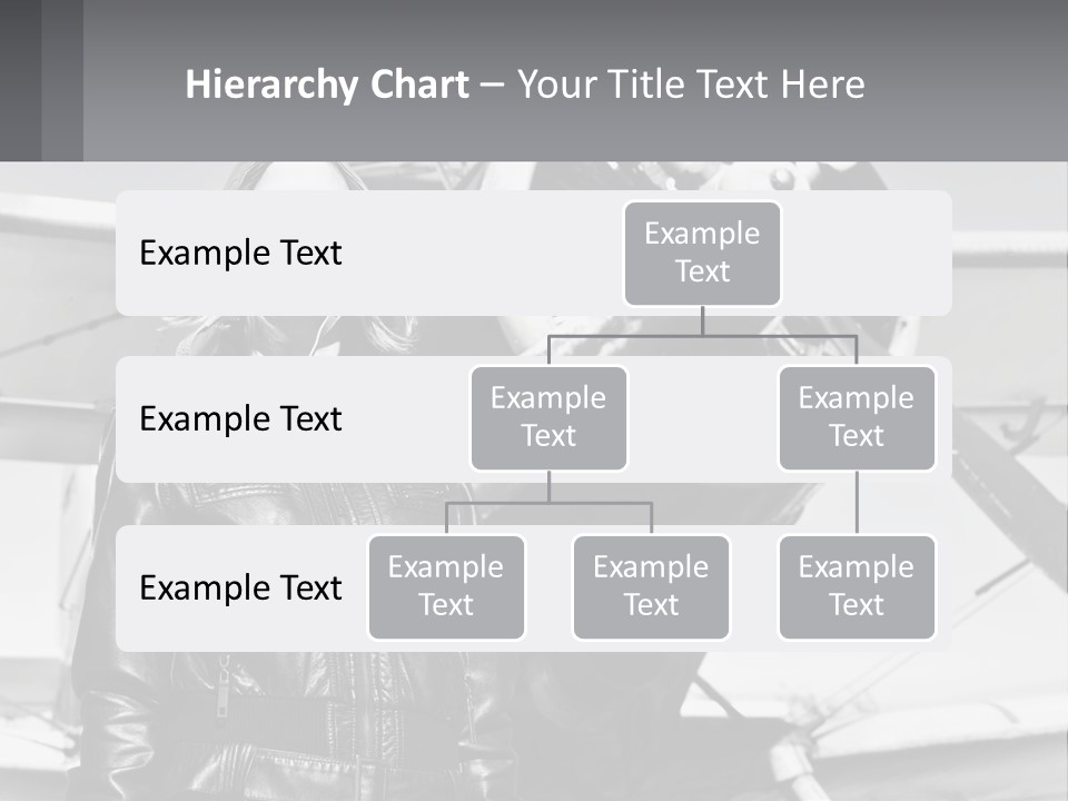 A Woman Standing In Front Of An Airplane PowerPoint Template