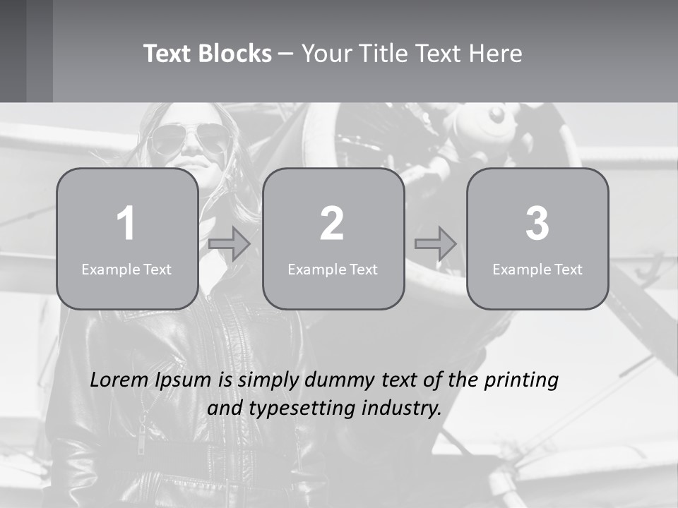 A Woman Standing In Front Of An Airplane PowerPoint Template