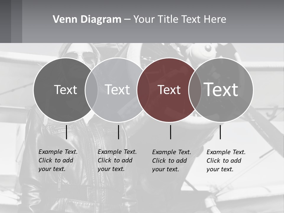 A Woman Standing In Front Of An Airplane PowerPoint Template