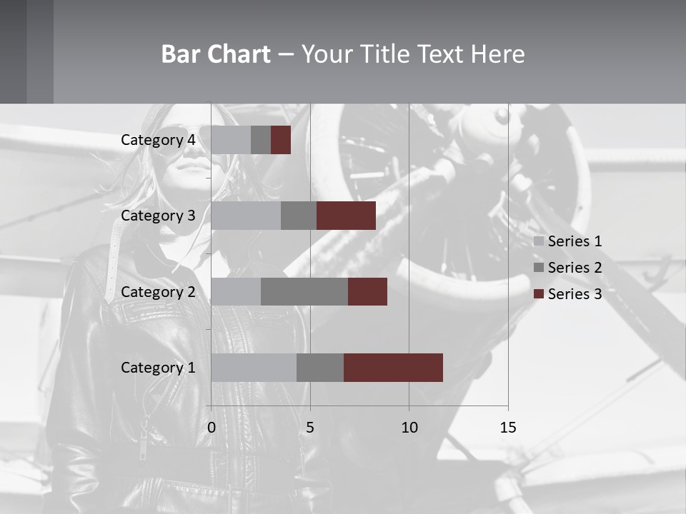 A Woman Standing In Front Of An Airplane PowerPoint Template