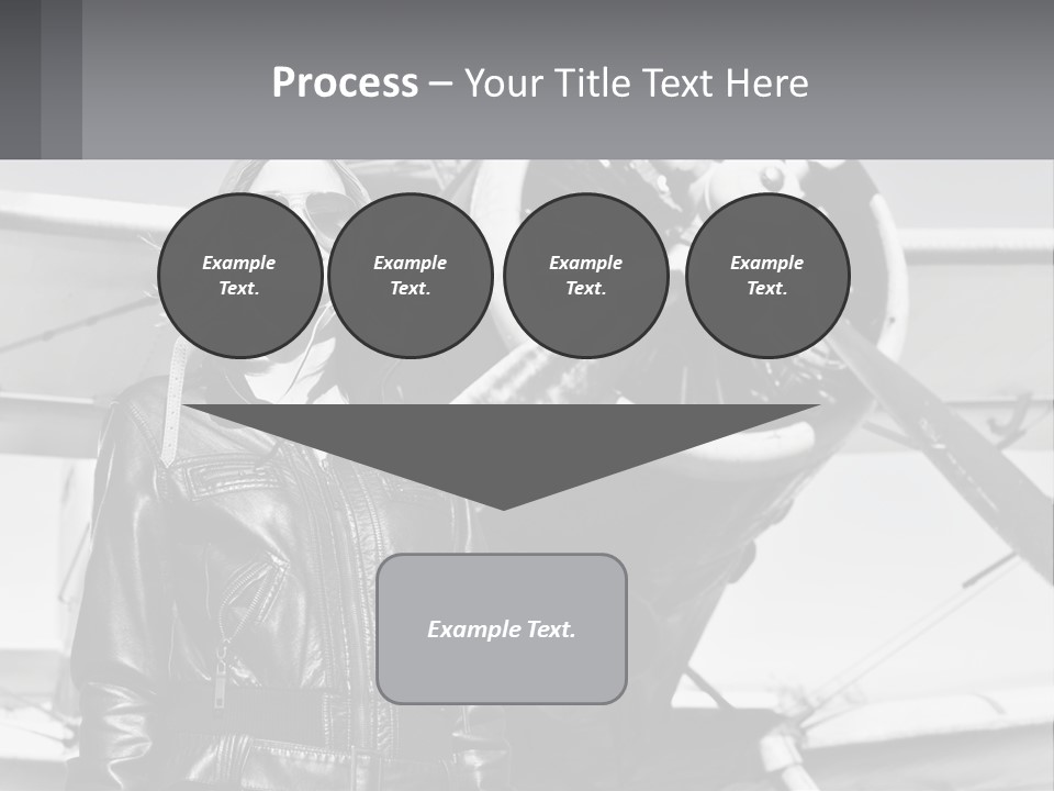 A Woman Standing In Front Of An Airplane PowerPoint Template