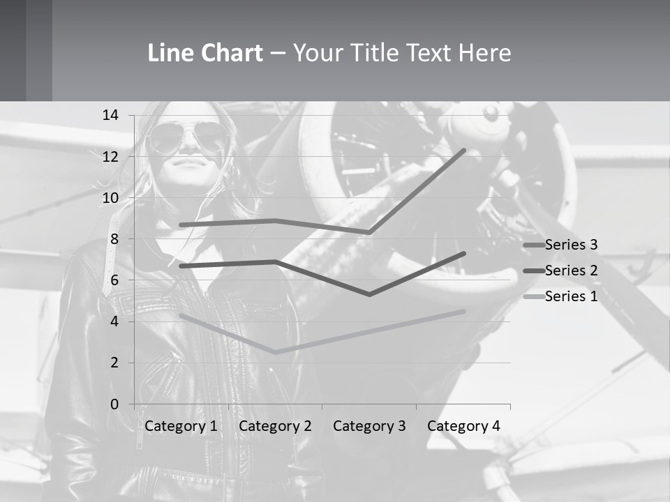 A Woman Standing In Front Of An Airplane PowerPoint Template