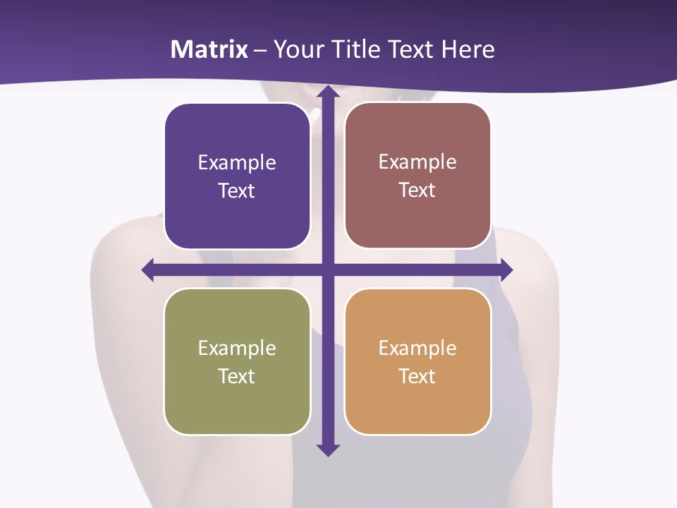 A Woman In A Purple Tank Top Holding Her Finger To Her Lips PowerPoint Template