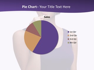 A Woman In A Purple Tank Top Holding Her Finger To Her Lips PowerPoint Template