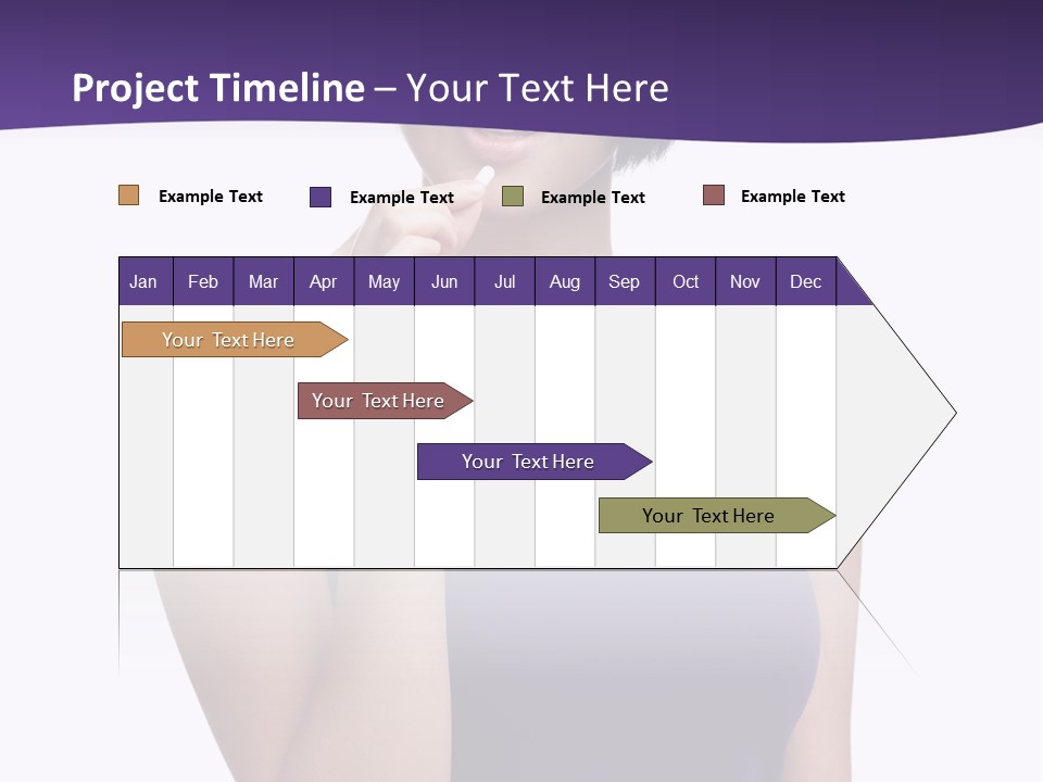 A Woman In A Purple Tank Top Holding Her Finger To Her Lips PowerPoint Template