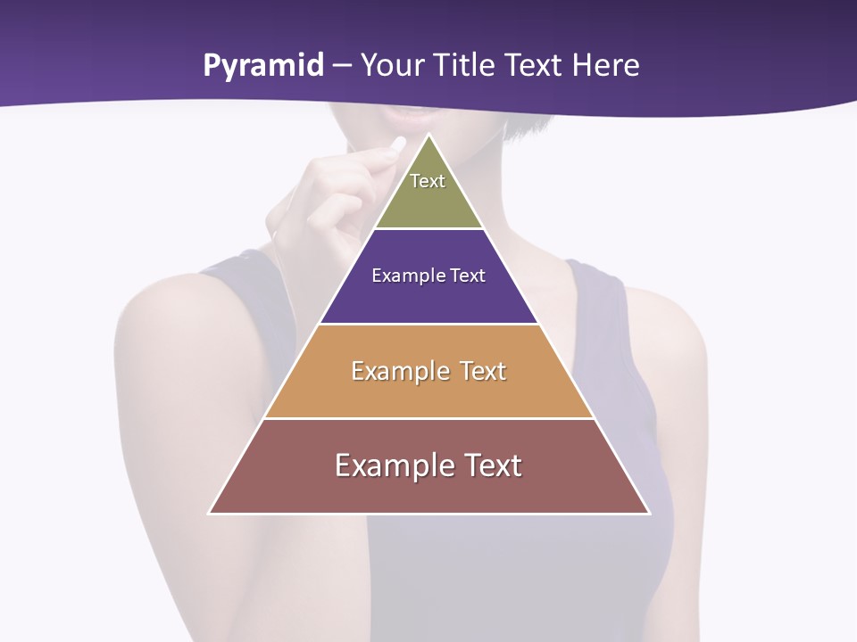 A Woman In A Purple Tank Top Holding Her Finger To Her Lips PowerPoint Template