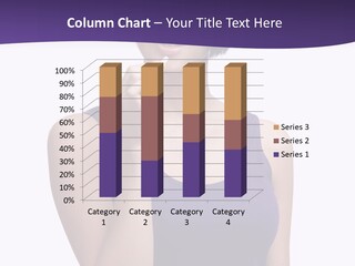 A Woman In A Purple Tank Top Holding Her Finger To Her Lips PowerPoint Template