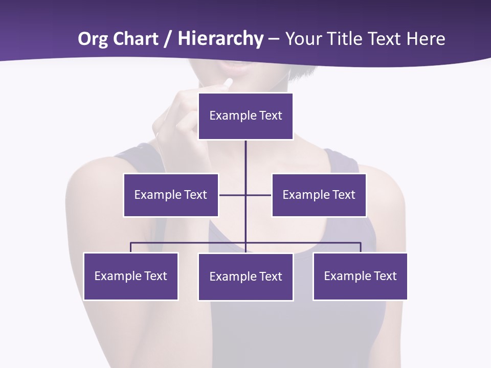 A Woman In A Purple Tank Top Holding Her Finger To Her Lips PowerPoint Template