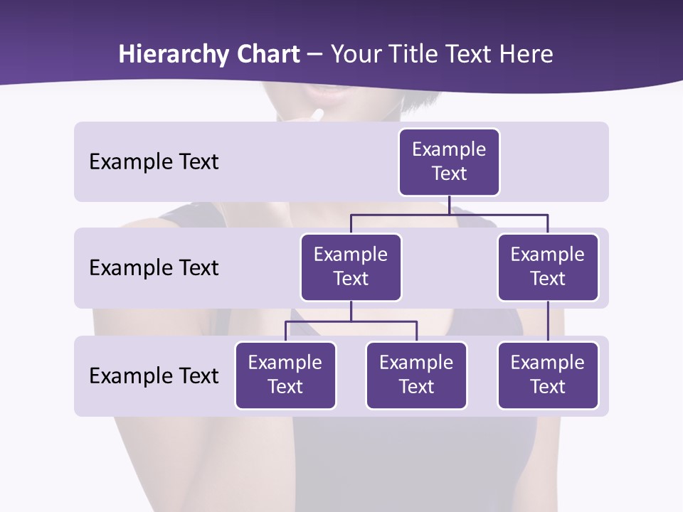 A Woman In A Purple Tank Top Holding Her Finger To Her Lips PowerPoint Template