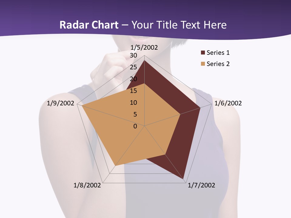A Woman In A Purple Tank Top Holding Her Finger To Her Lips PowerPoint Template
