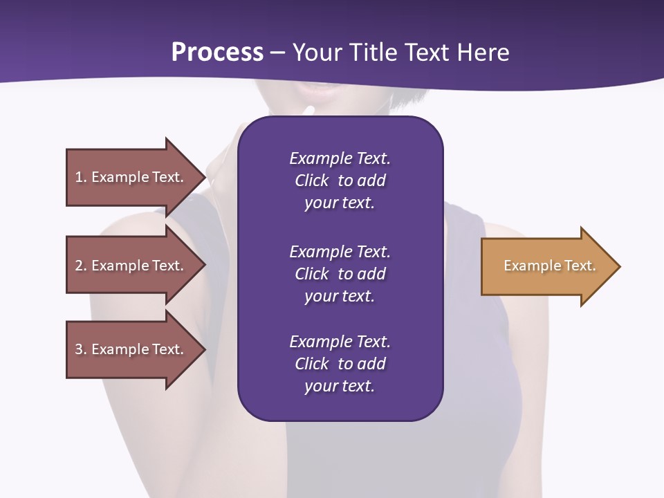 A Woman In A Purple Tank Top Holding Her Finger To Her Lips PowerPoint Template