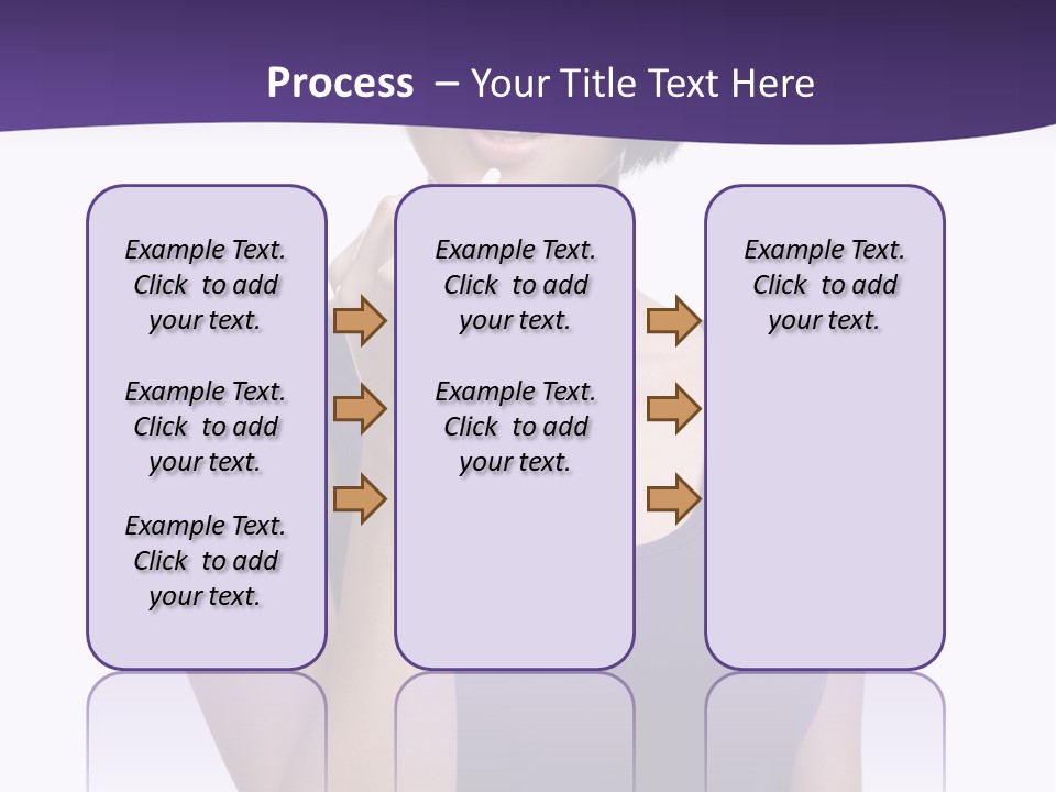 A Woman In A Purple Tank Top Holding Her Finger To Her Lips PowerPoint Template