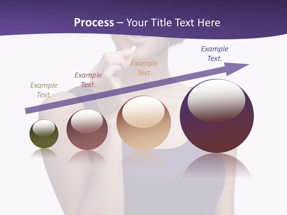 A Woman In A Purple Tank Top Holding Her Finger To Her Lips PowerPoint Template