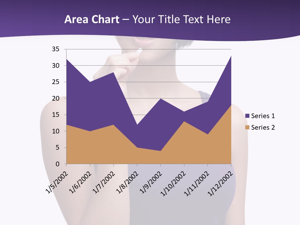 A Woman In A Purple Tank Top Holding Her Finger To Her Lips PowerPoint Template
