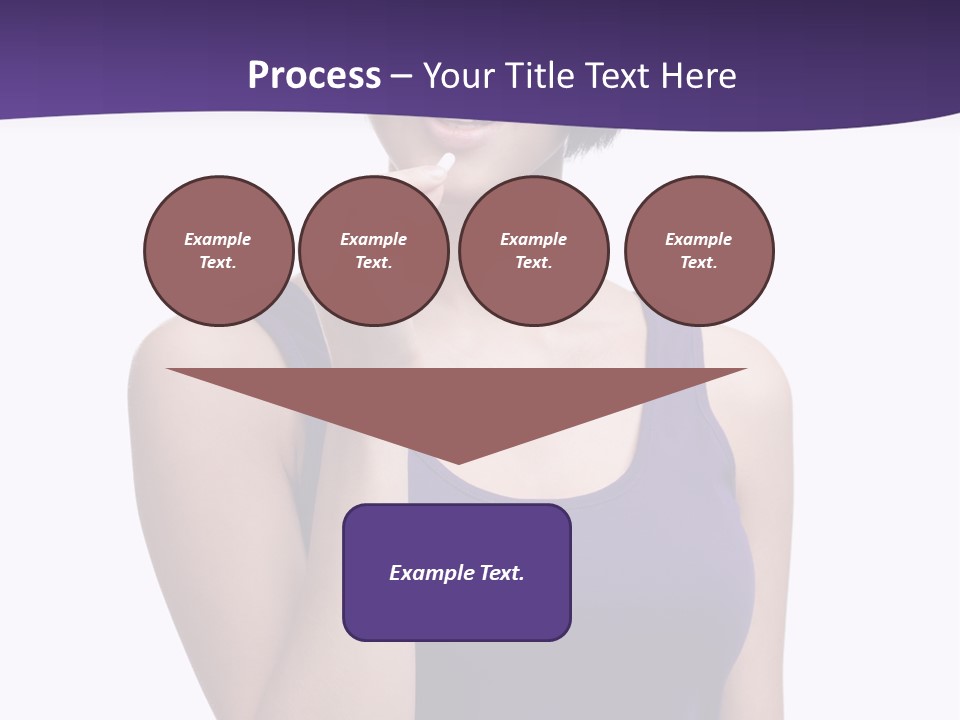 A Woman In A Purple Tank Top Holding Her Finger To Her Lips PowerPoint Template