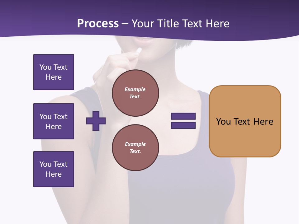 A Woman In A Purple Tank Top Holding Her Finger To Her Lips PowerPoint Template