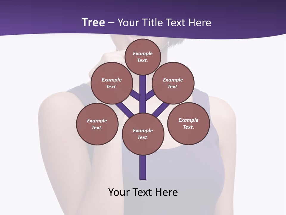 A Woman In A Purple Tank Top Holding Her Finger To Her Lips PowerPoint Template