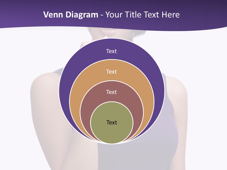 A Woman In A Purple Tank Top Holding Her Finger To Her Lips PowerPoint Template