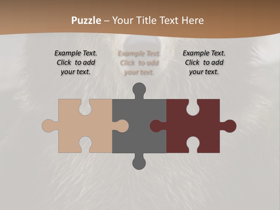 A Brown Bear Standing In Front Of A Mountain PowerPoint Template