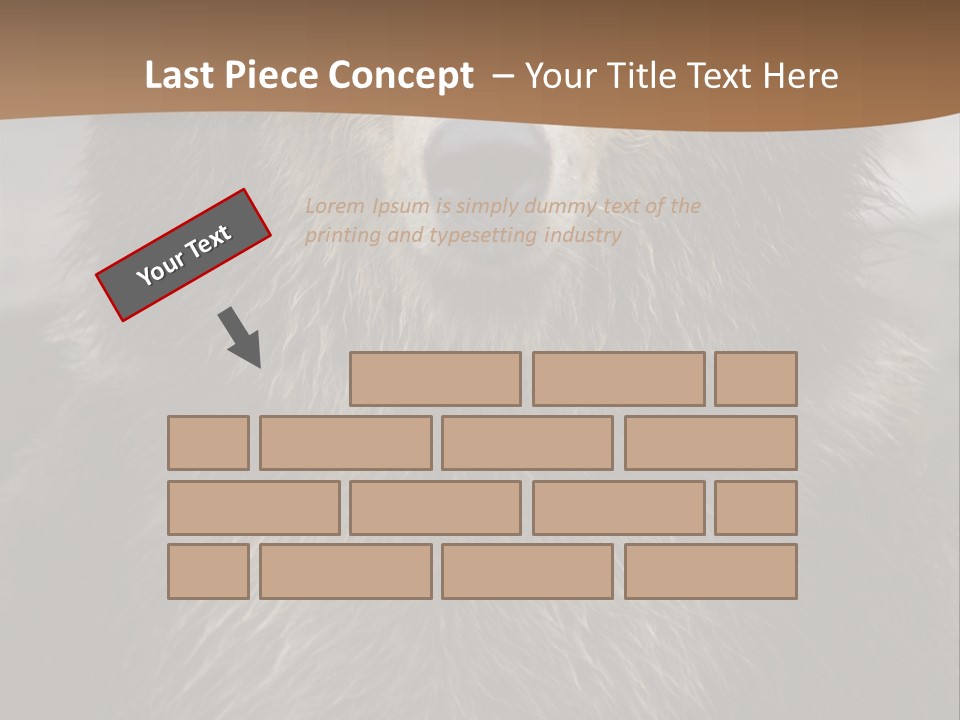 A Brown Bear Standing In Front Of A Mountain PowerPoint Template